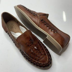 Maya Huaraches Brown Woven Leather Shoes